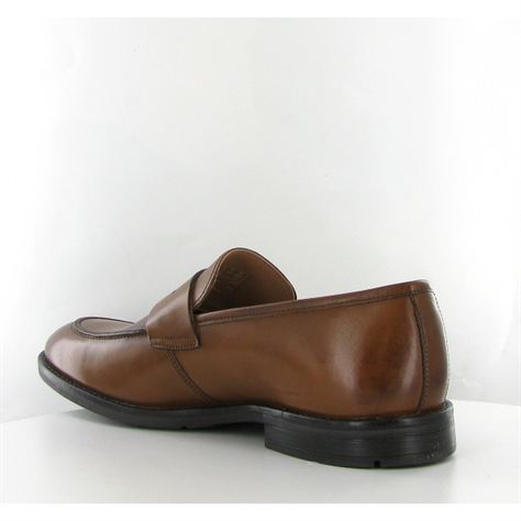 Clarks Un Aldric Step instappers voor heren, Zwart leder, 41 EU