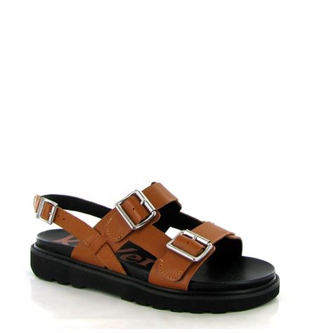 Kickers nu pieds et sandales neosummer camelE140903_1