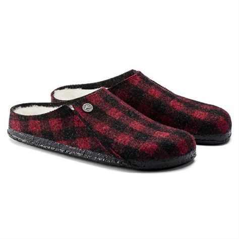 Birkenstock mules zermatt rivet plaid red 1017542 rougeE232901_2