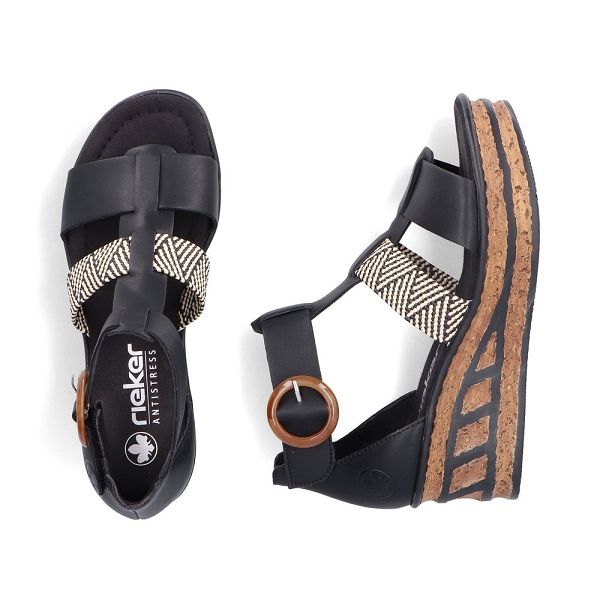Rieker nu pieds et sandales 68182 00 noirF014801_5
