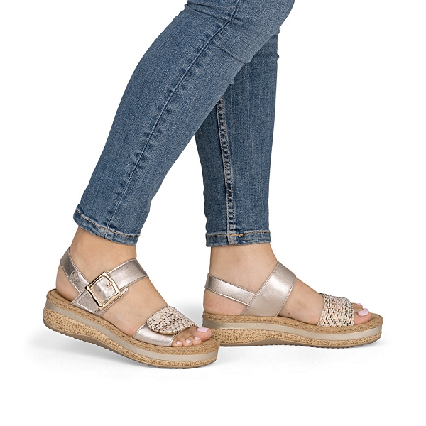 Rieker nu pieds et sandales v0951 90 platineF016501_6