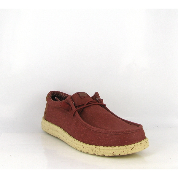 Hey dude lacets wally stretch canvas 40700 7bh rougeW115501_1