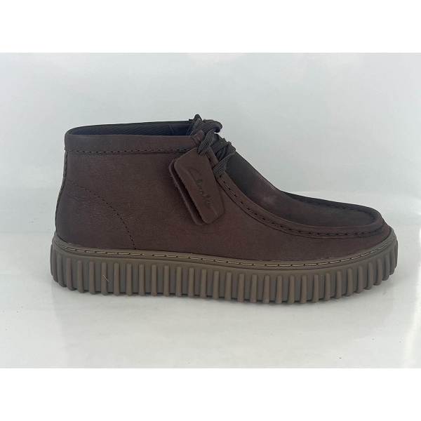 Clarks lacets torhill hi dark brown leather marronZ083301_2