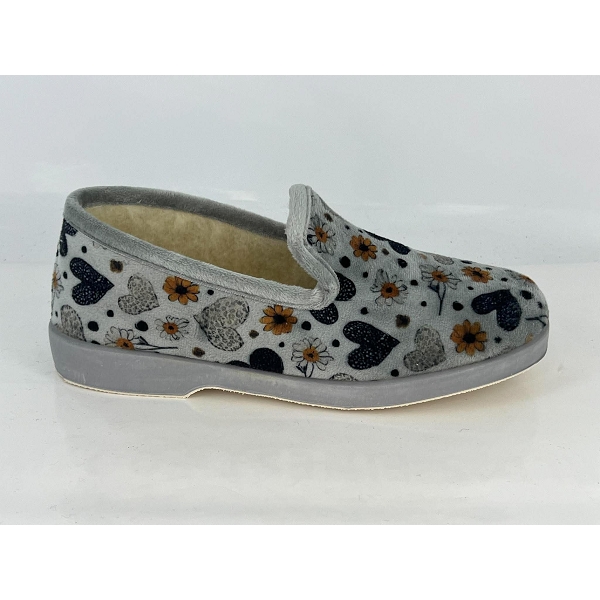 La maison de l espadrille charentaises 6205 coeurs grisZ083901_2