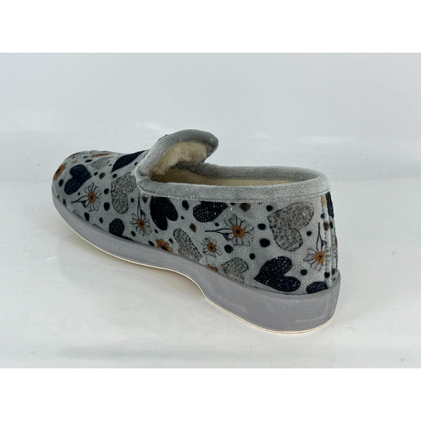 La maison de l espadrille charentaises 6205 coeurs grisZ083901_3
