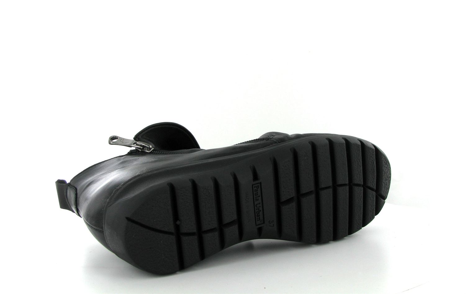 Bottines à Talons Effet Python Noir Femme