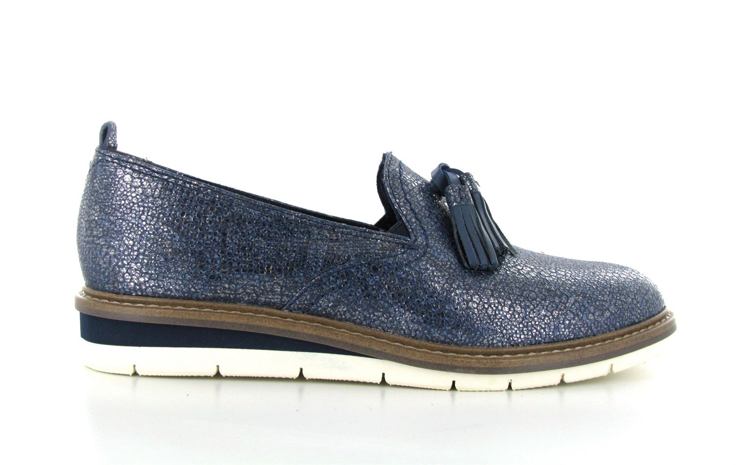 Mocasines De Mujer Tamaris - Cuero, Suela Sintética, Tacón Bajo 3.5cm, Color Negro, Talla 23