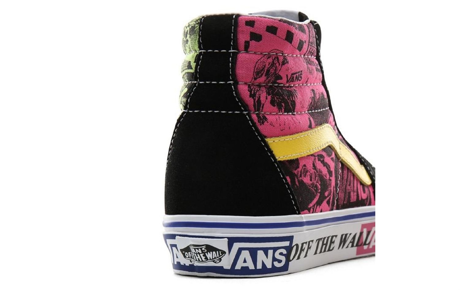 vans pink with roses