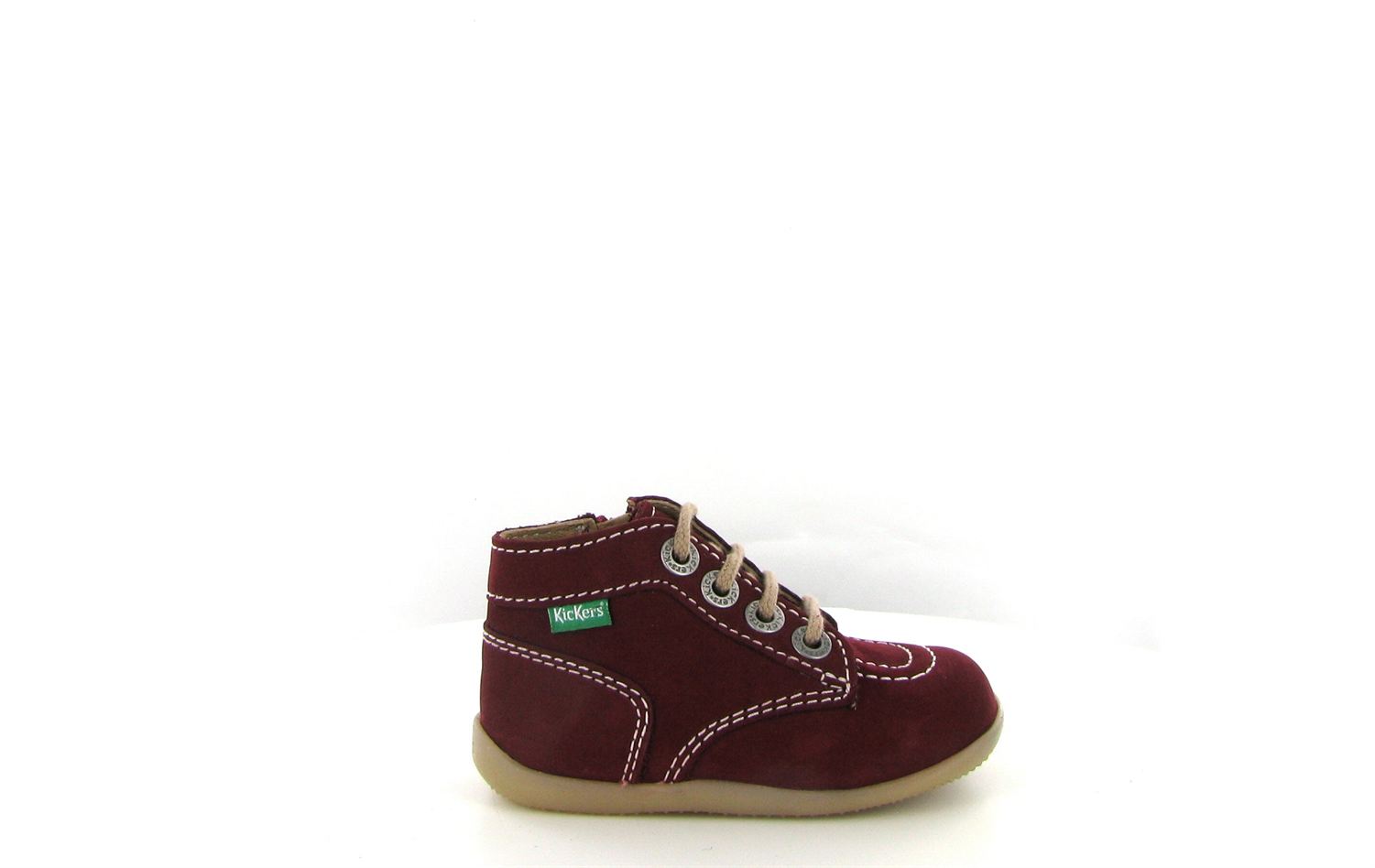 Bottines Kickers Bonzip-2 Enfant - Cuir - Semelle Caoutchouc - Taille Cheville - Mixte