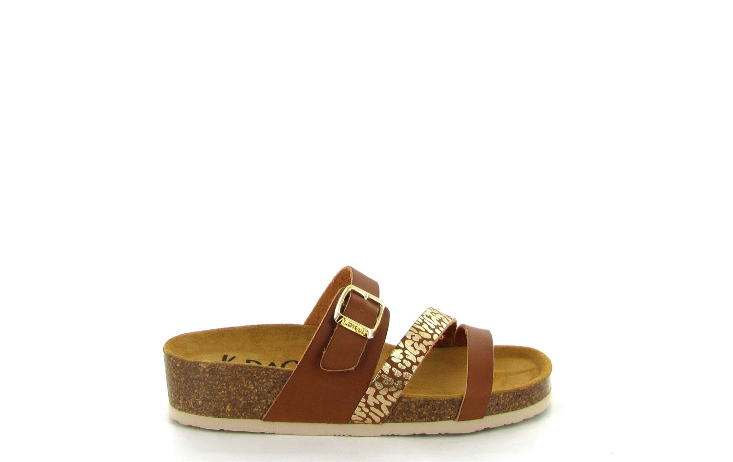 Mules Femme K.Daques Iona - Velours Talon Compensé Marron